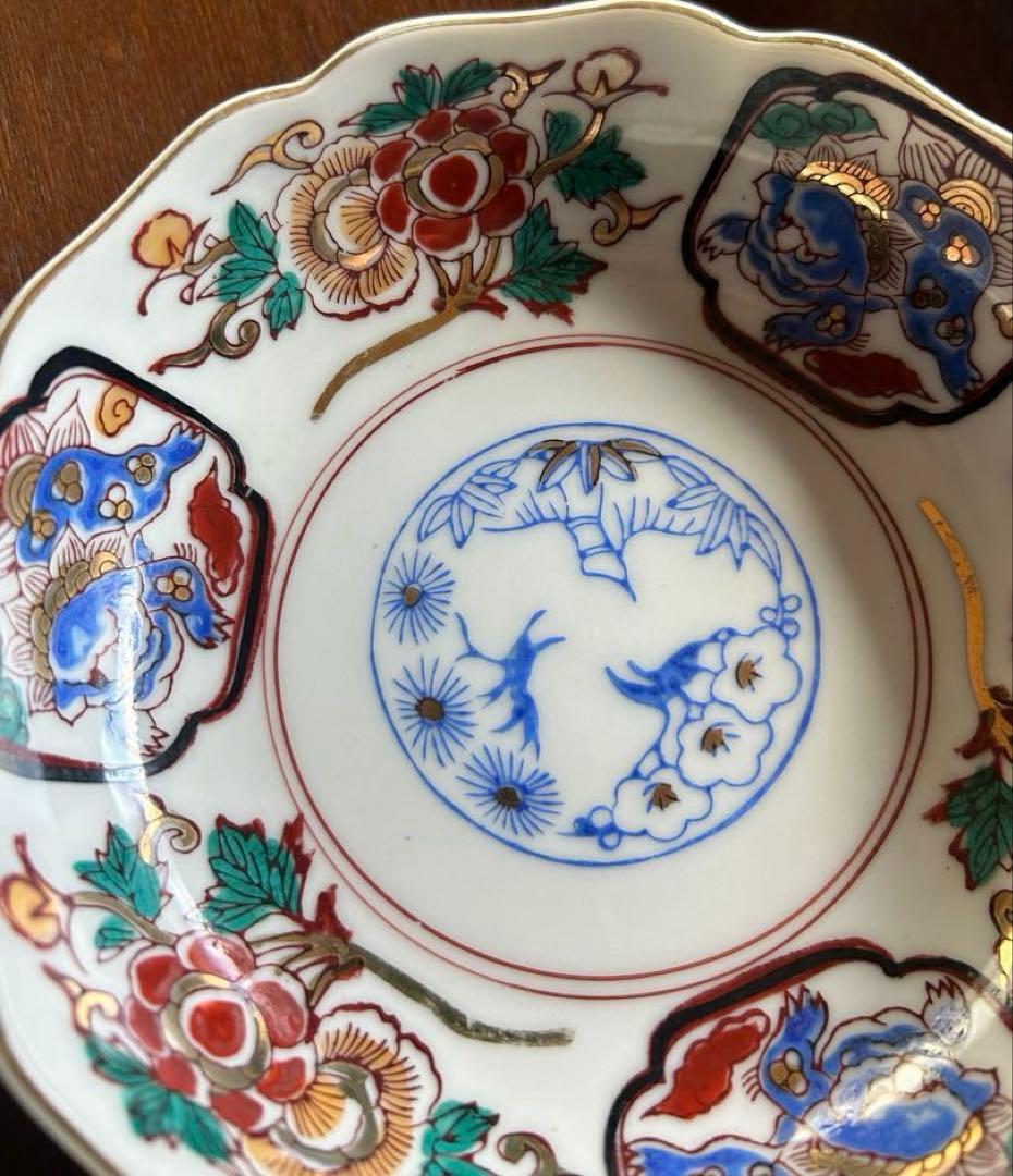 明治　大正　陶磁器　手書き染め