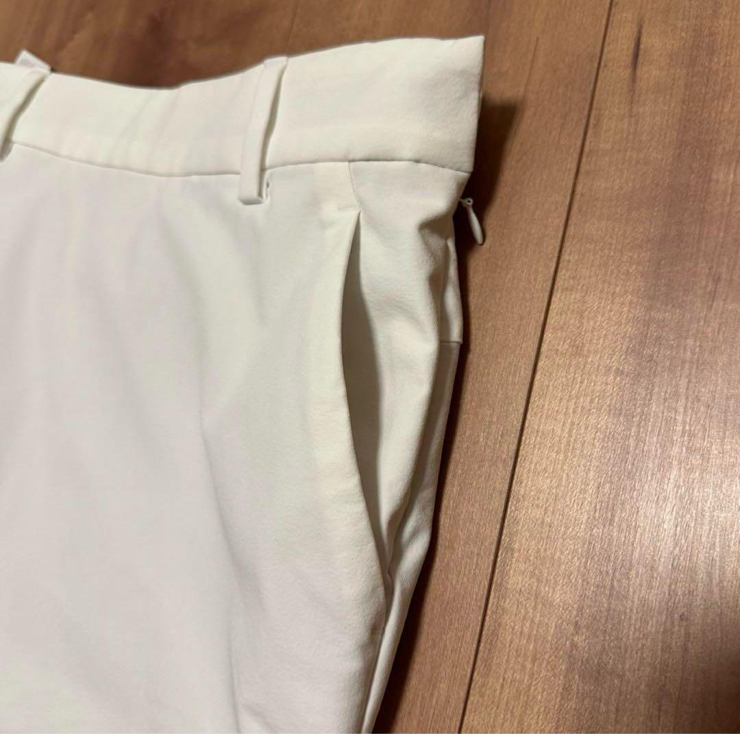 【新品M】半袖シャツ　サイドスリットスカート　セットアップ　春夏　ホワイト　ポロ