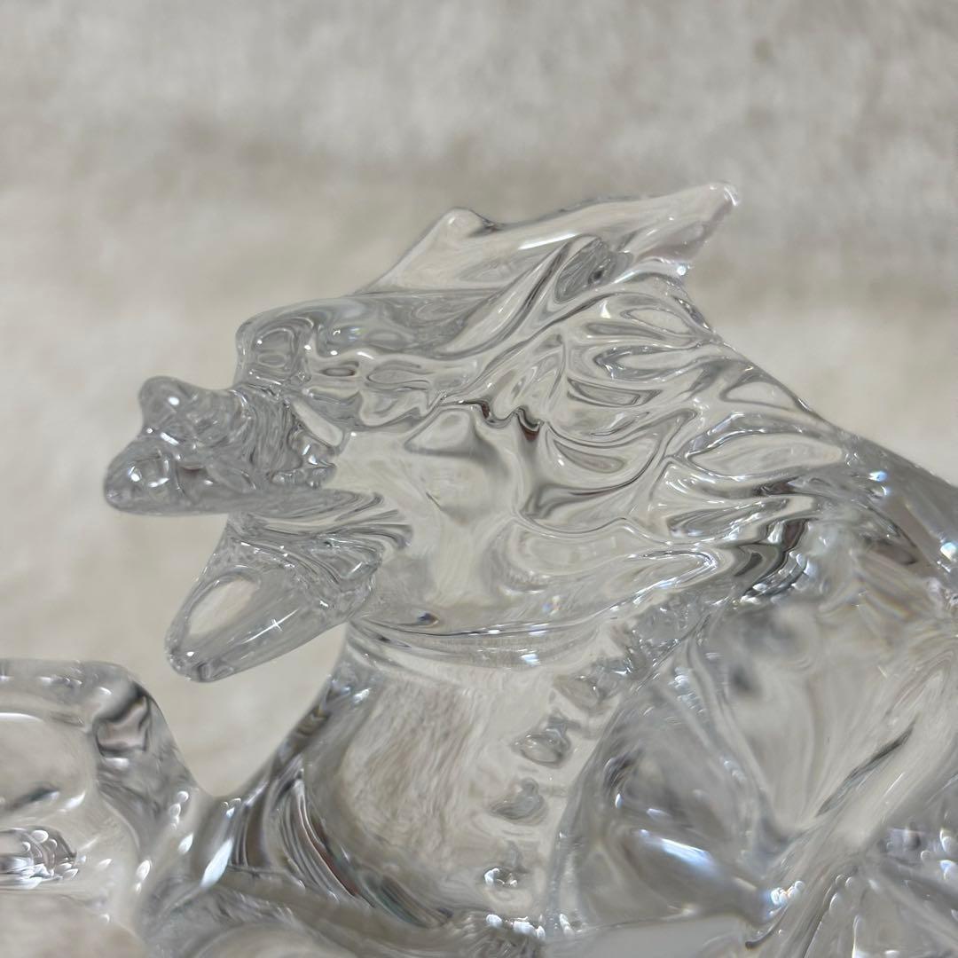 【美品】Baccarat バカラ 置物 インテリア ドラゴン 龍 竜