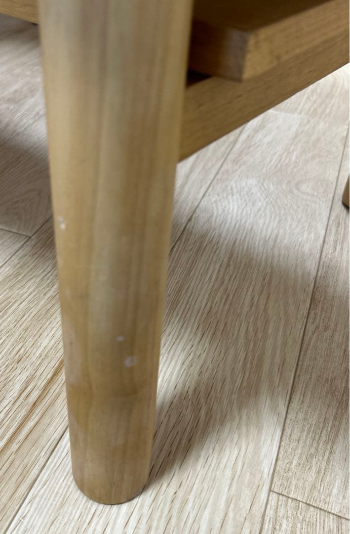 レア【廃番品】MUJI無印良品★ローテーブル センターテーブル★棚板付きオーク材