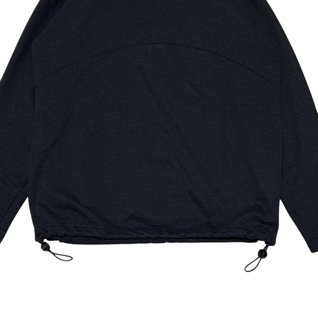 美品✨バーバリーロンドン パーカー ノヴァチェック ハーフジップ 刺繍ロゴ 黒