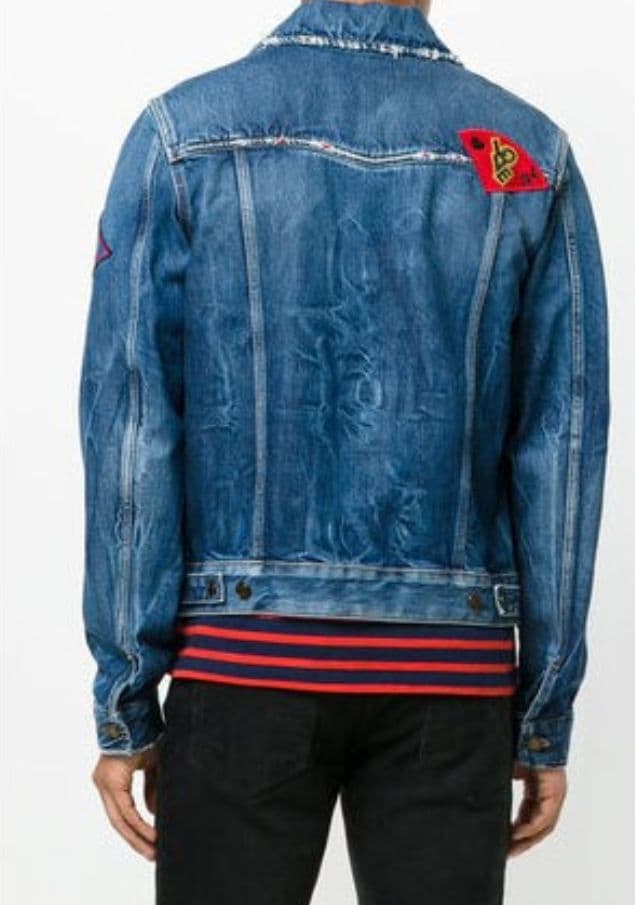 SAINT LAURENT マルチ ワッペン デニムジャケット M