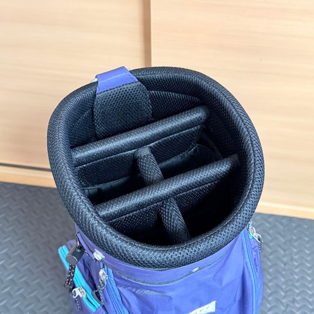 ONOFF キャディバッグ レディース ブルー 5分割 8.5型 モデル フード