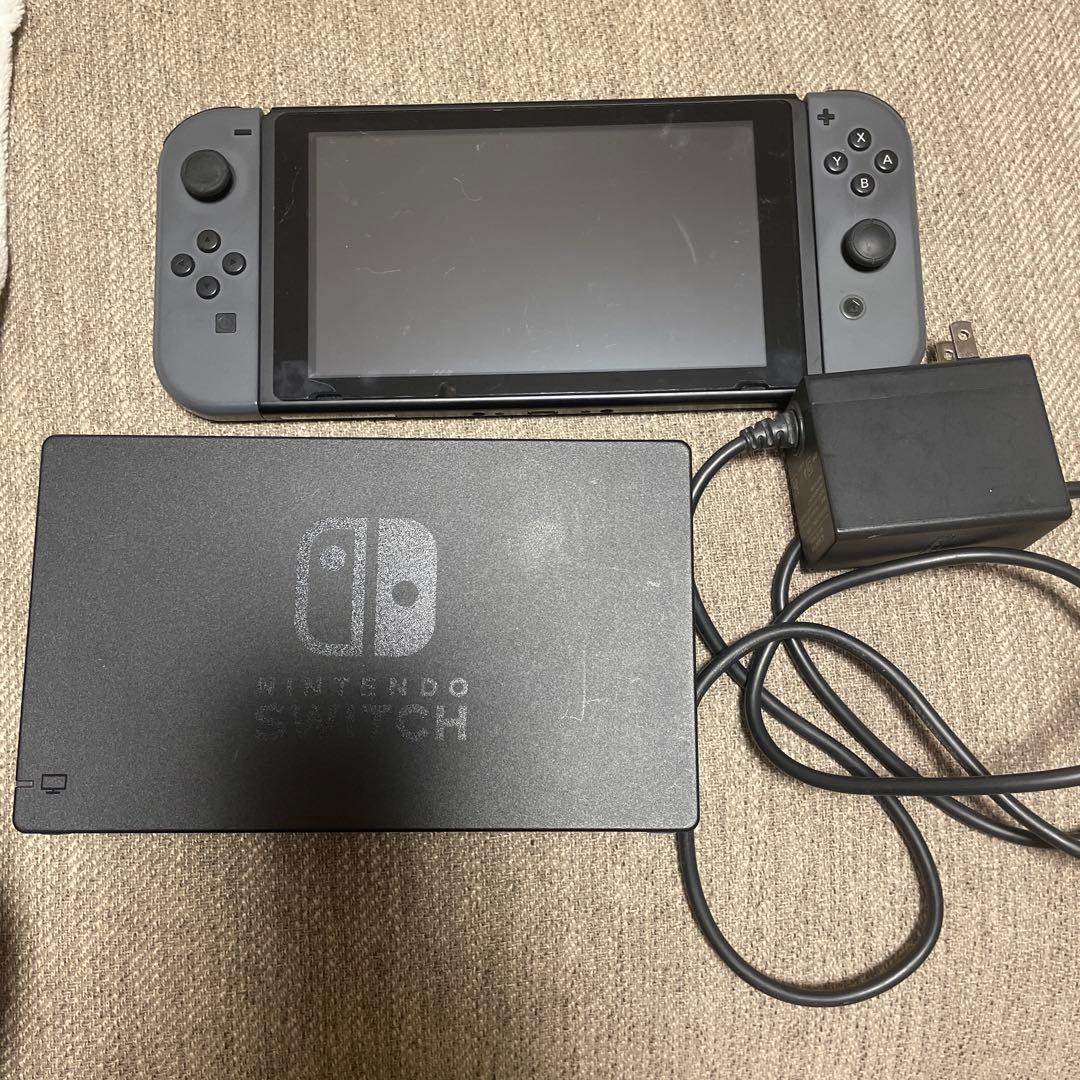 任天堂Switch本体（HDMIコードなし）ジョイコングレー