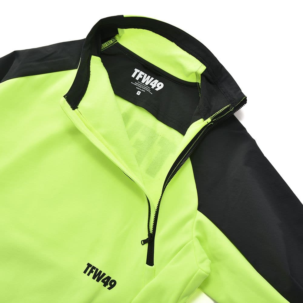 TFW49 　蛍光イエローハーフジッププルオーバー Mサイズ イエロー