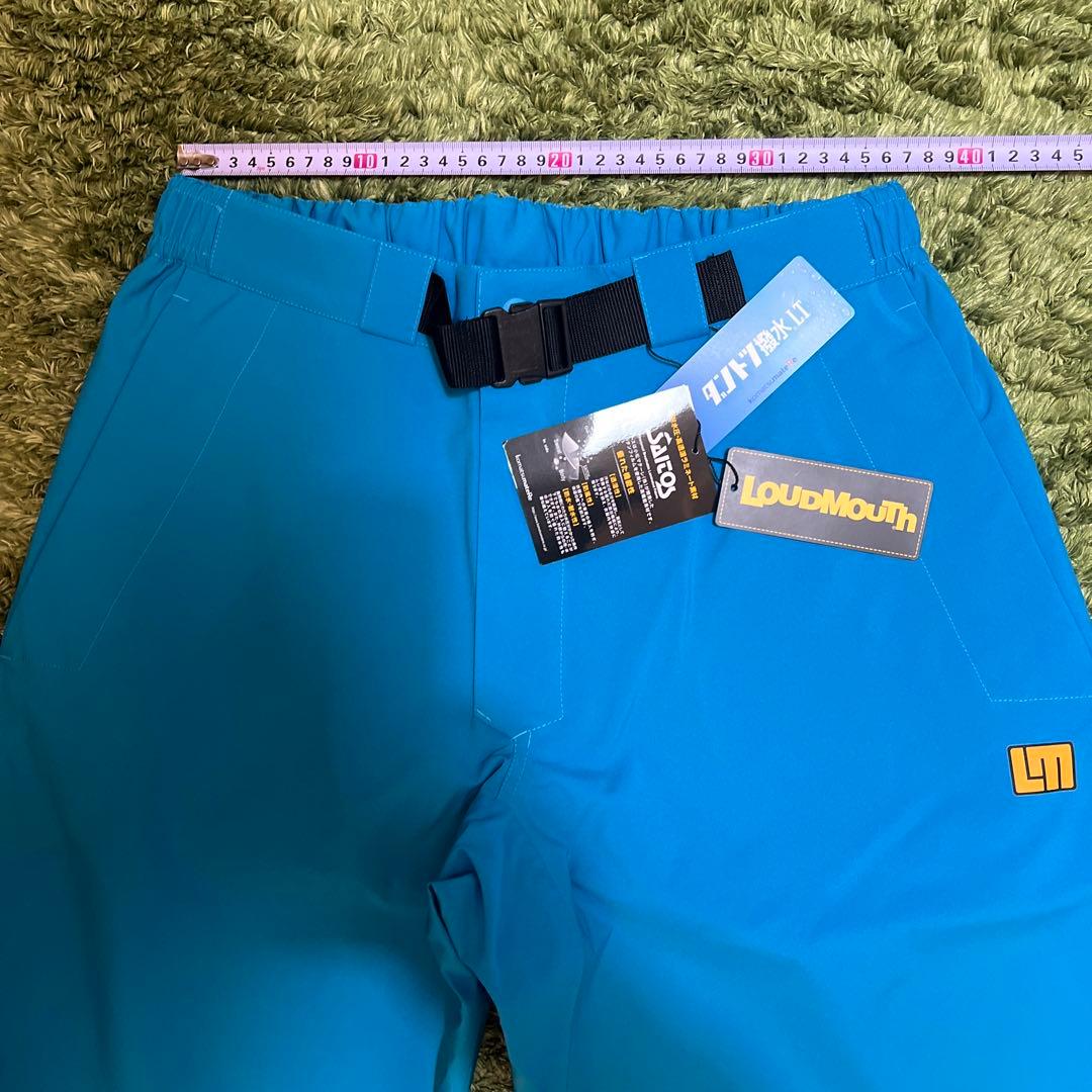 新品LLサイズ　高機能ラウドマウスゴルフメンズダントツ撥水レインウェア　ブルー