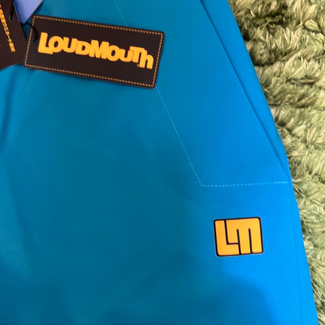 新品LLサイズ　高機能ラウドマウスゴルフメンズダントツ撥水レインウェア　ブルー