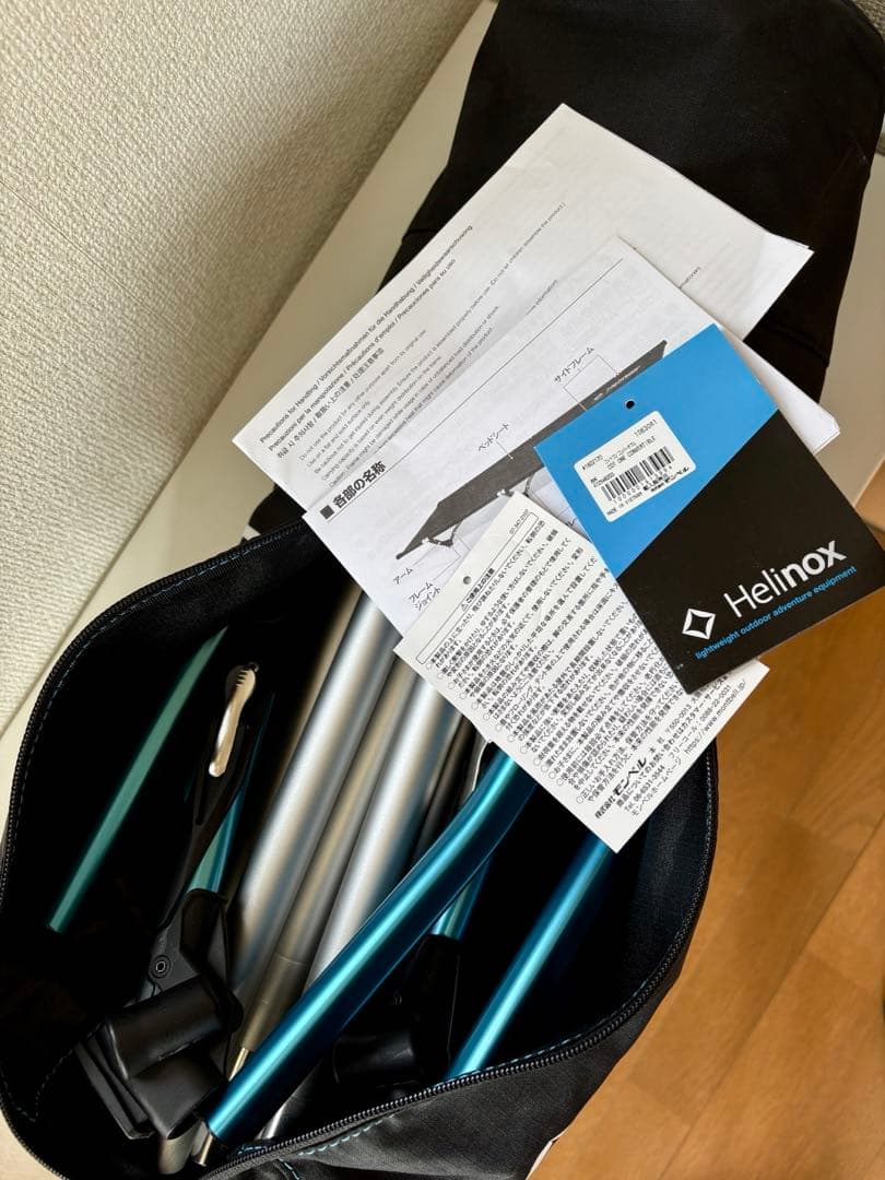 【未使用】Helinox（ヘリノックス）コットワン コンバーチブル ブラックBK