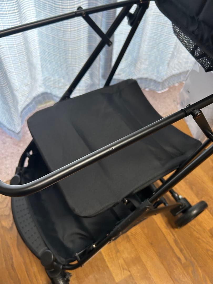 【未使用】軽量　ワンタッチ折りたたみ式ショッピングカート ブラック　買い物