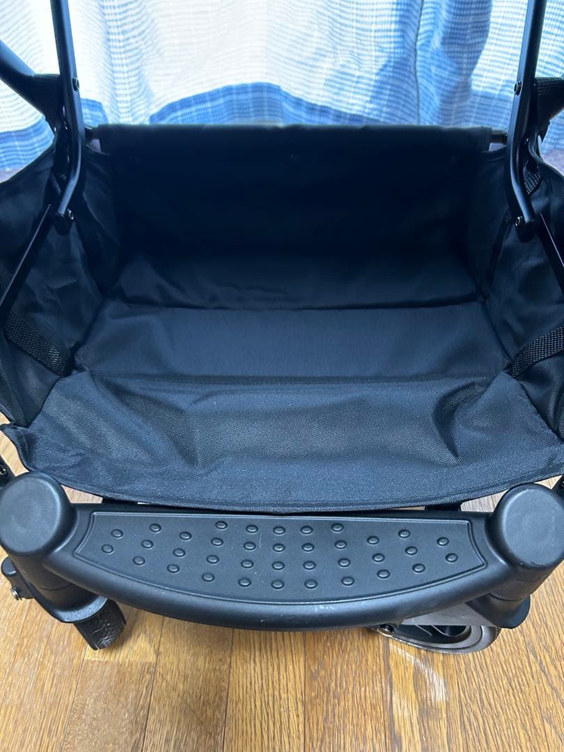 【未使用】軽量　ワンタッチ折りたたみ式ショッピングカート ブラック　買い物