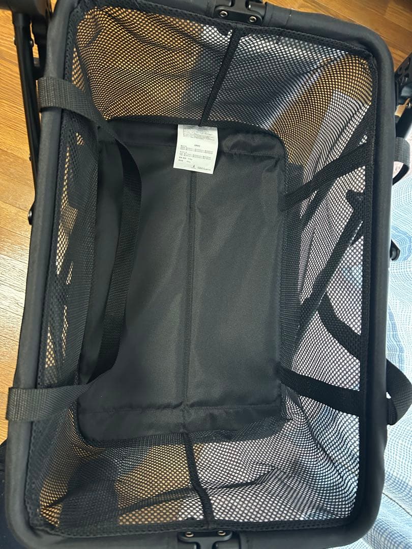 【未使用】軽量　ワンタッチ折りたたみ式ショッピングカート ブラック　買い物