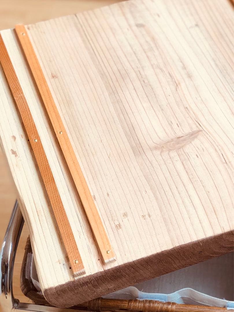 《 ビンテージ ワゴン 》ラタン籠 取っ手 インダストリアル 無垢天板