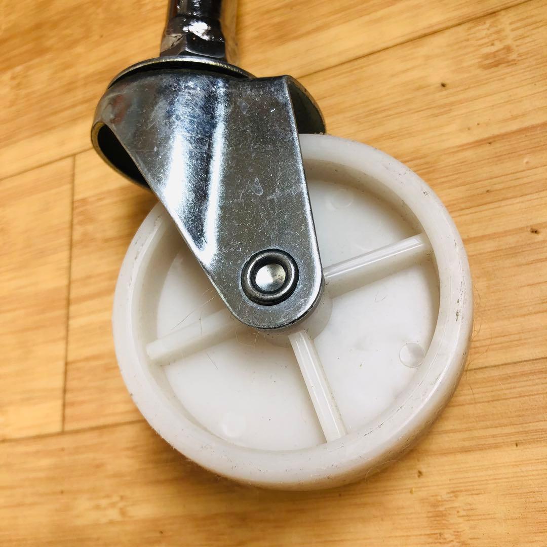 《 ビンテージ ワゴン 》ラタン籠 取っ手 インダストリアル 無垢天板