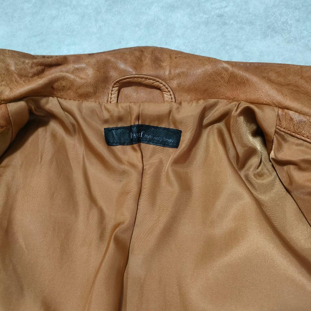 Haruf ハルフ シングルライダース レザージャケット 羊革 オイルレザー M