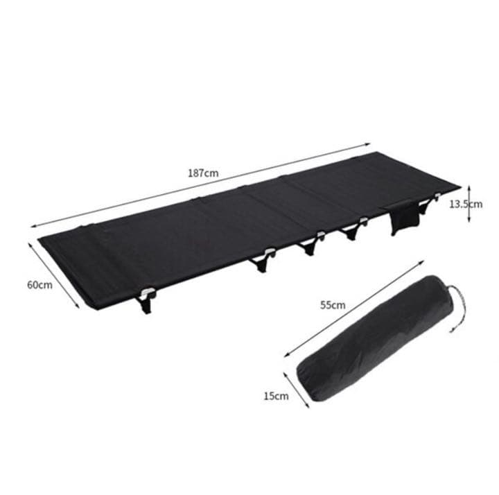 コット 簡易ベッド アウトドアベッド 軽量 コンパクト　黄緑