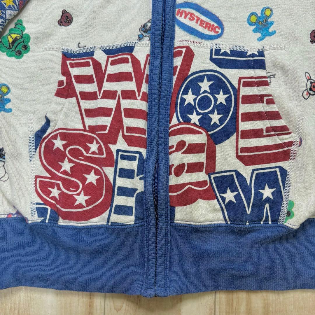 らんらんろんろん！ 希少▲ヒステリックグラマー 旧タグ総柄 ジップパーカー