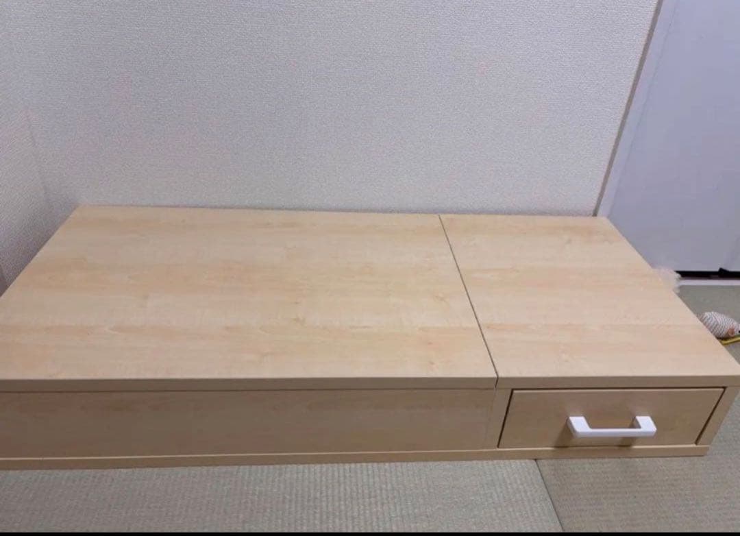 【美品】昇降式テーブル 収納付き　在宅ワークに　JK-PLAN KKS-0025