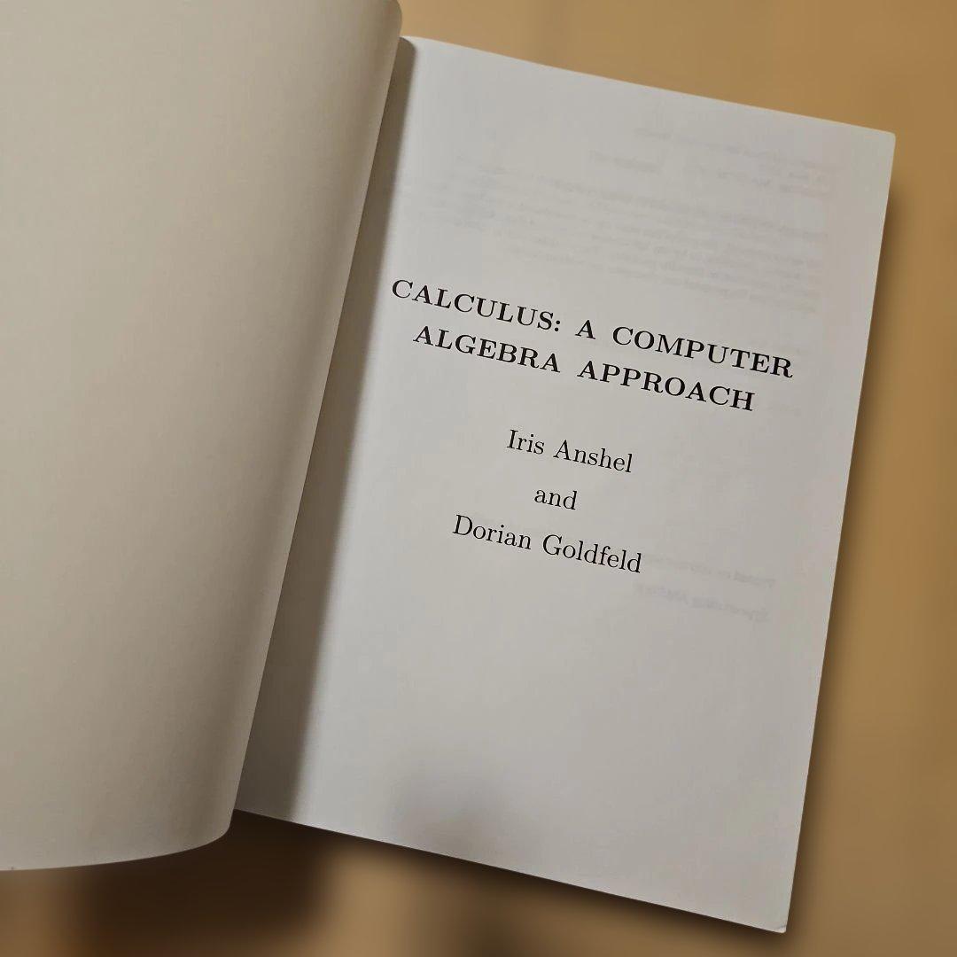 Calculus: A Computer Algebra Approach 英語