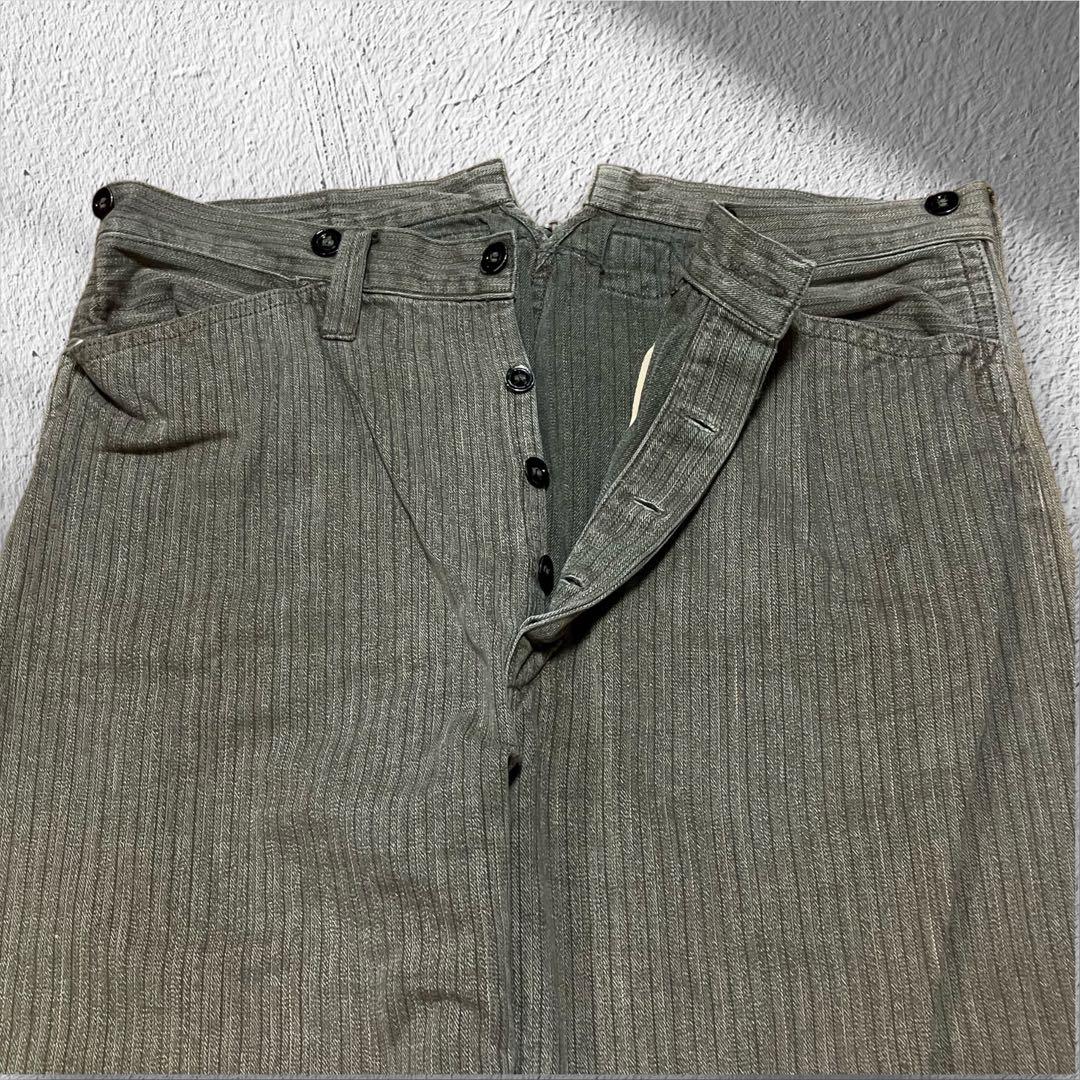 WAREHOUSE ウエアハウス ヘリンボーン ワークパンツ W34シンチバック