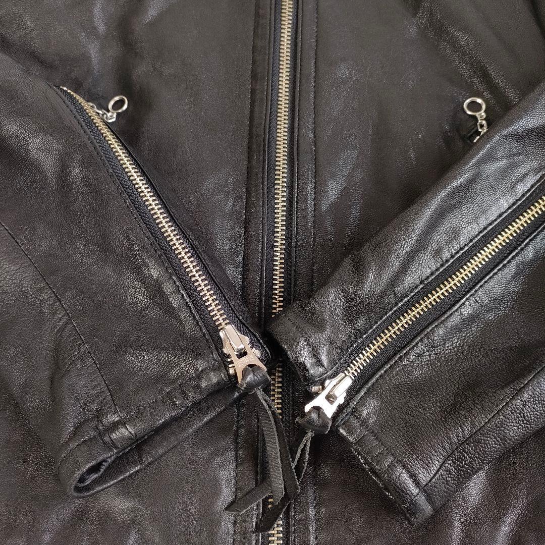 【柔らかい】BEAUTY&YOUTH シングルライダース ジャケット やぎ革 M