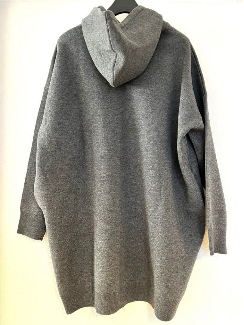 Spick&Span オーバーサイズ フーテッドニット　グレー