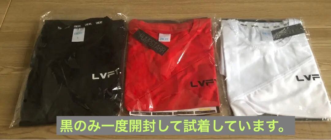 LIVE FIT タンクトップ Lサイズ 3着セット（黒、赤、白）