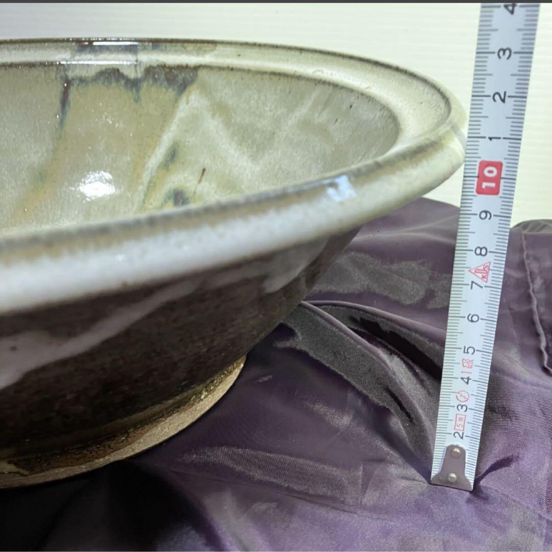 陶器　肥後　熊本　小代焼　大鉢　直径３２cm 刻印あり　井上泰秋作？