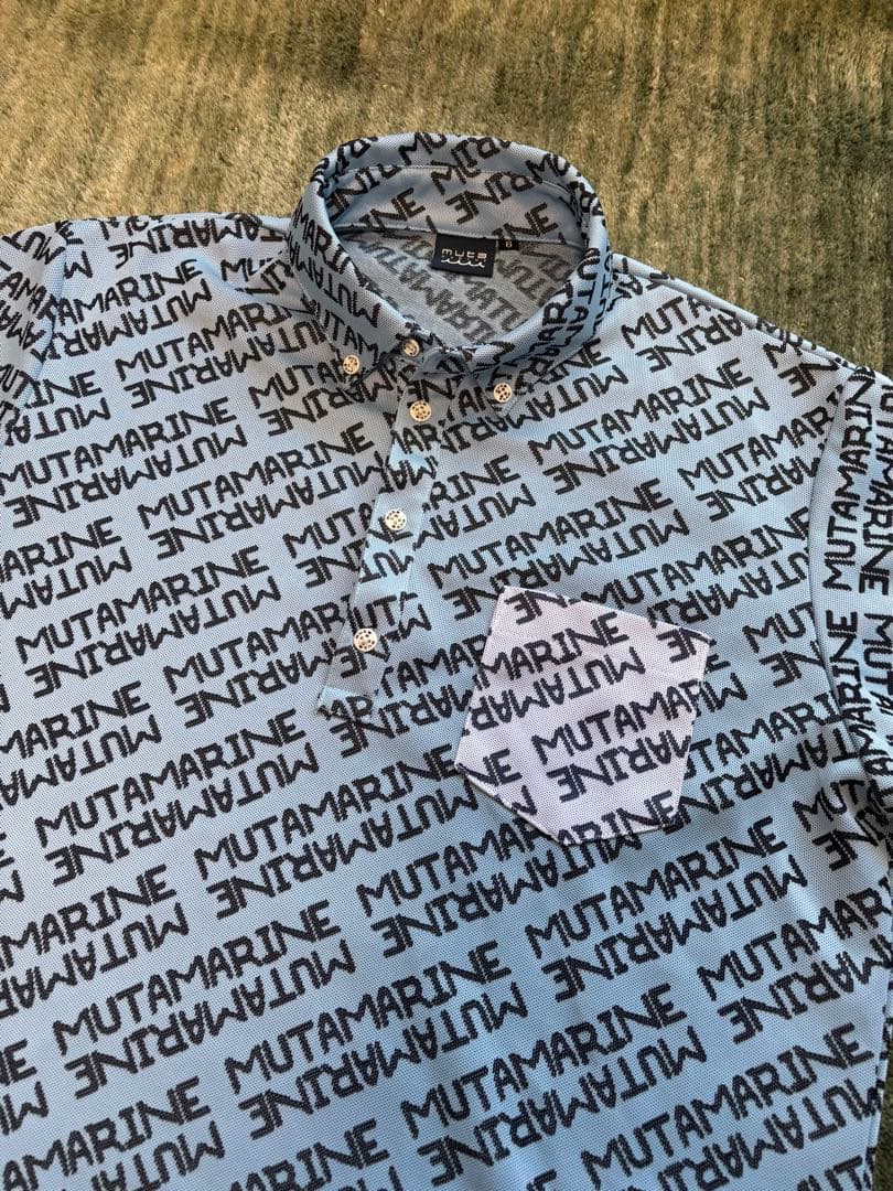 muta MARINE ムータマリン ダイアゴナル　ジャガードポロシャツ 総柄