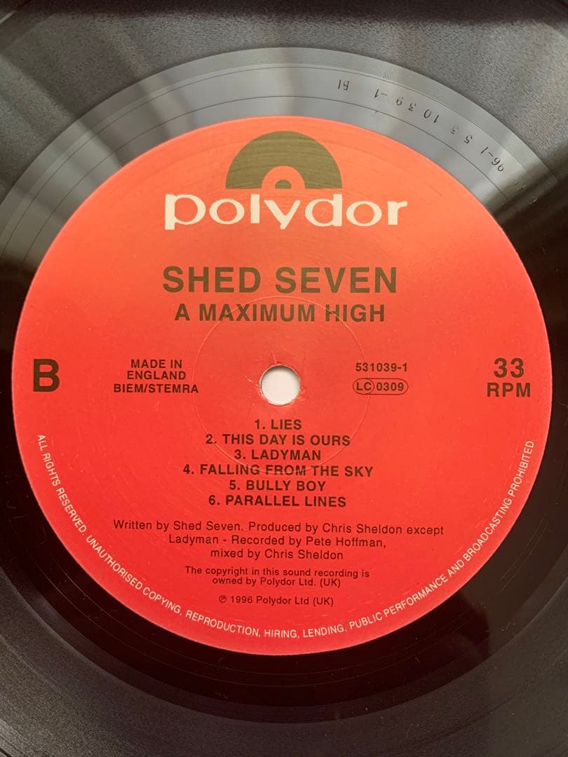Shed Seven / A Maximum High シェッドセブン　レコード