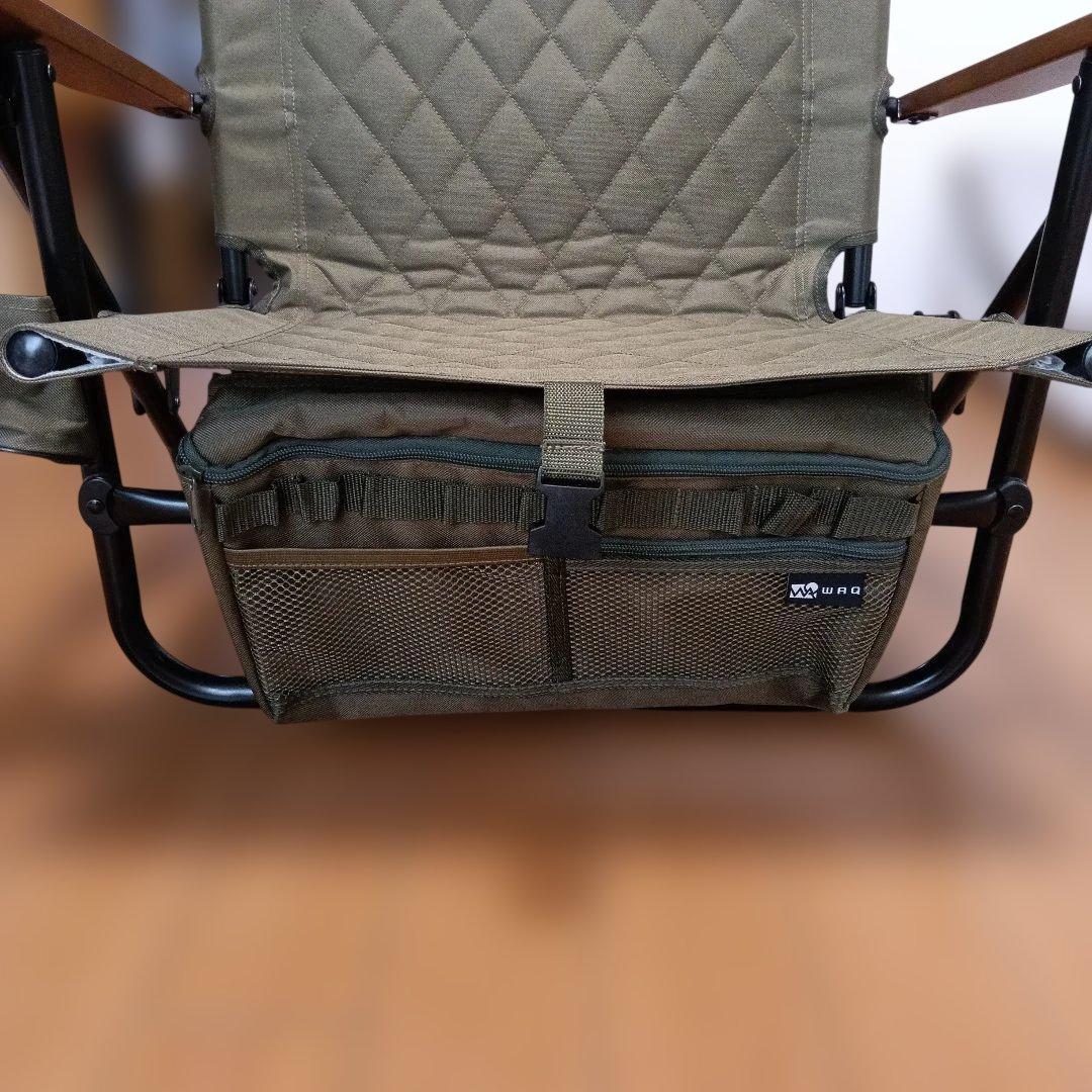 【美品】ワック　WAQ　リクライニングローチェア　背もたれ3段階調節　オリーブ