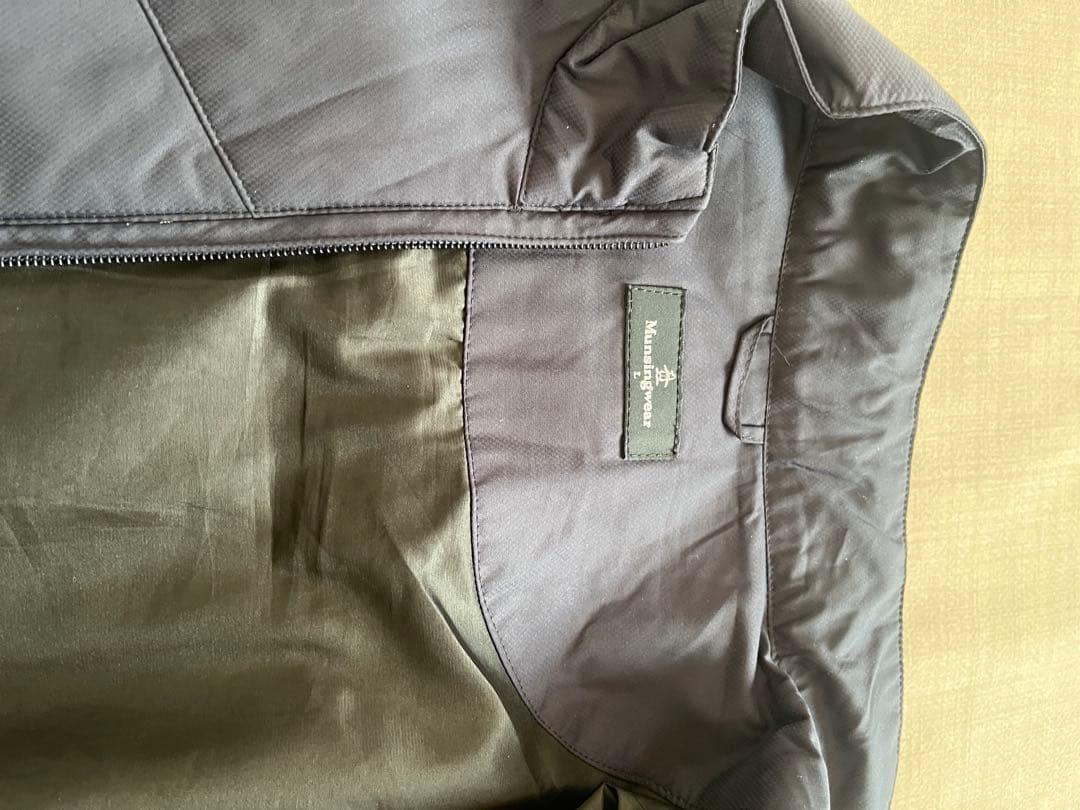 Munsingwear 半袖ブルゾン メンズL ネイビー ゴルフジップジャケット