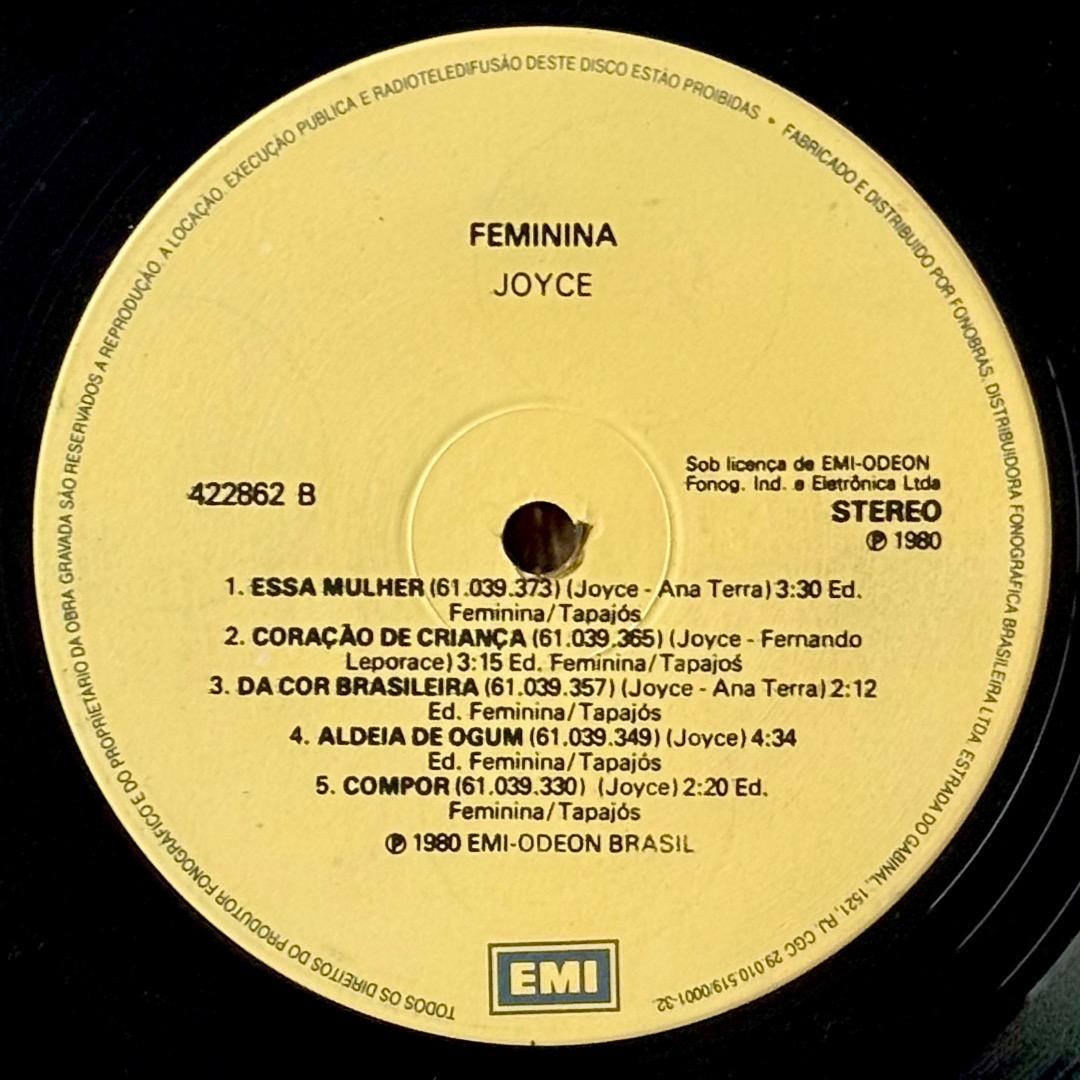 Joyce Feminina ジョイス80年代最高傑作 ブラジル盤 美品