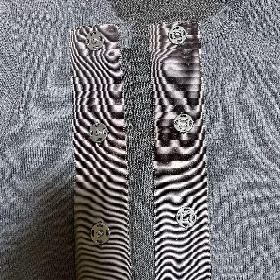 【エムズグレイシー】 ジャケット カーディガン 長袖 ビジュー 華やか 黒 L