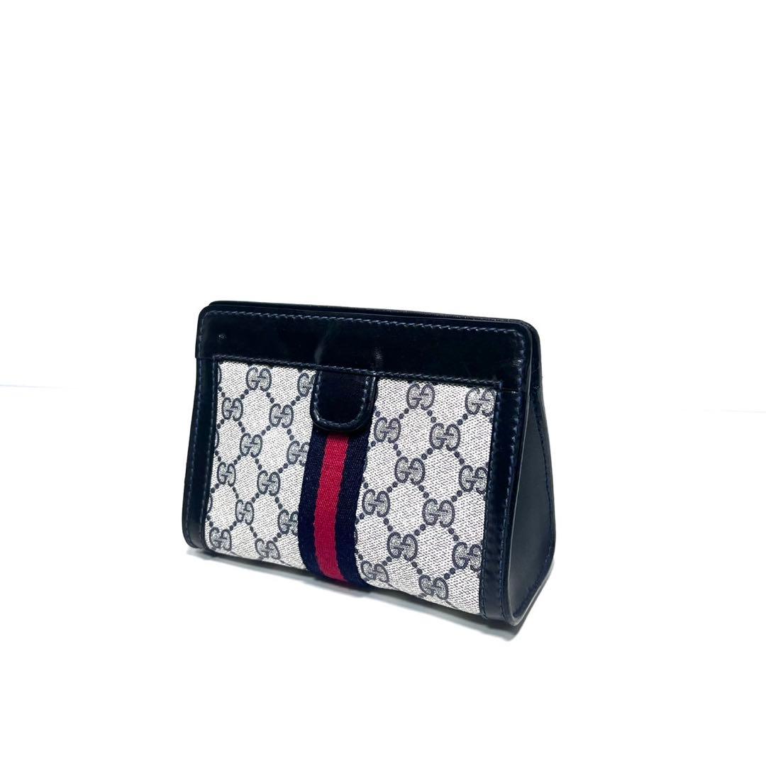 【美品】OLD GUCCI グッチ italy製/シェリーライン/クラッチバッグ