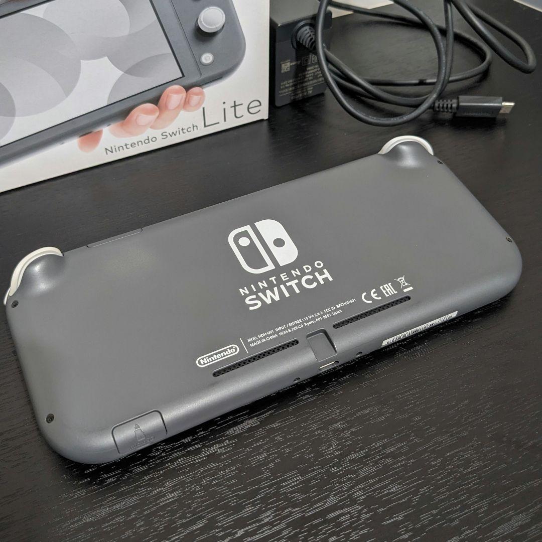 Nintendo Switch Lite グレー 本体　【箱・充電付】