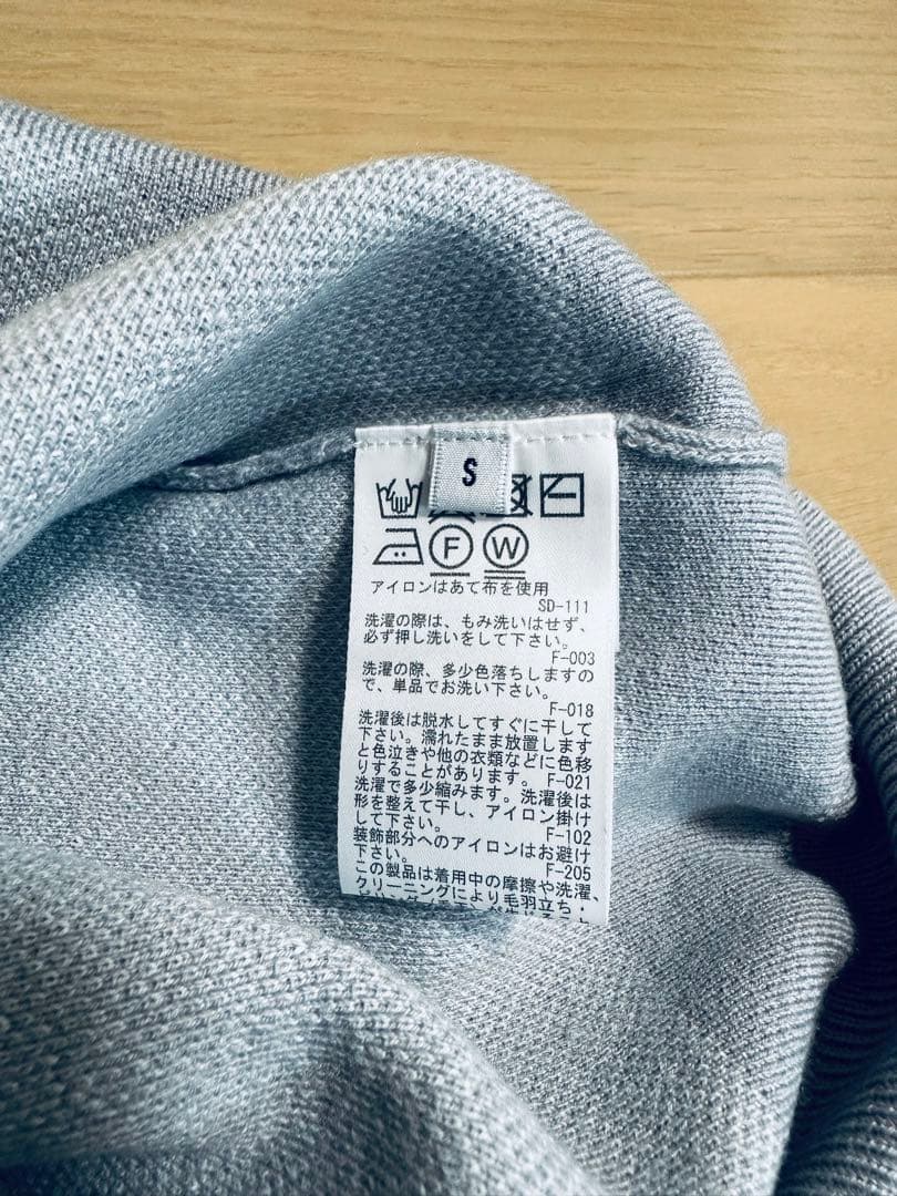 JUN & ROPE 長袖 ニット モックネック ドット グレー