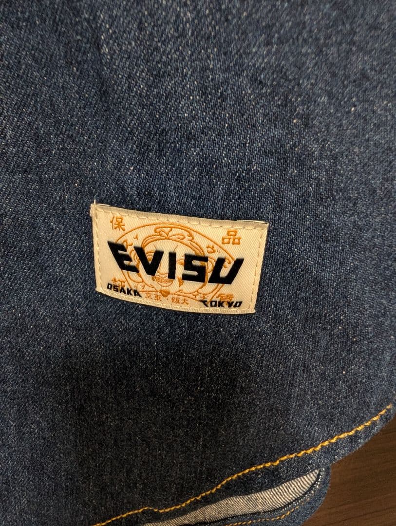 ＥＶＩＳＵデニムパッチワーク ボタンアップシャツ