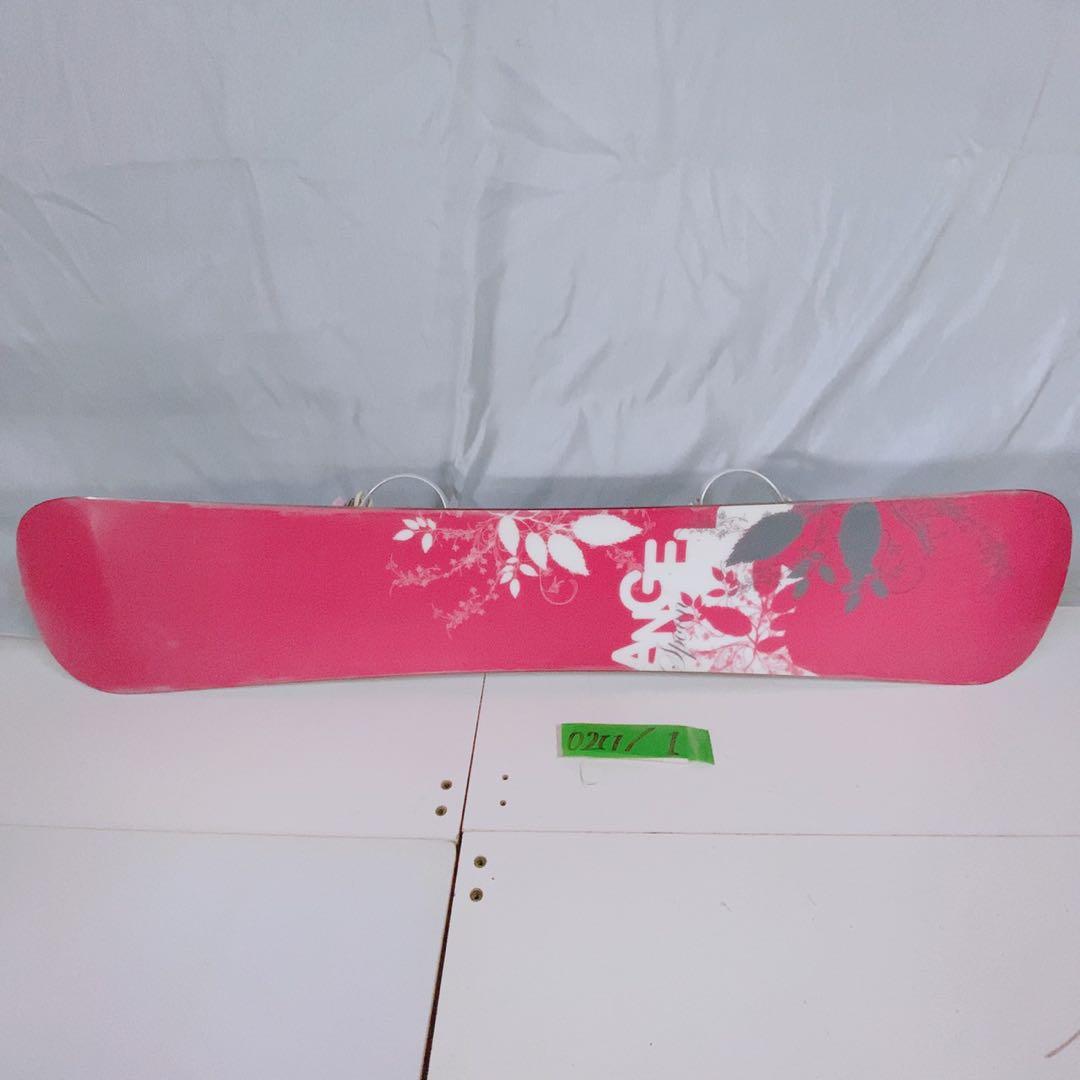 スノーボード 板 スプーン ANGEL ビンディングセット ホワイト ピンク
