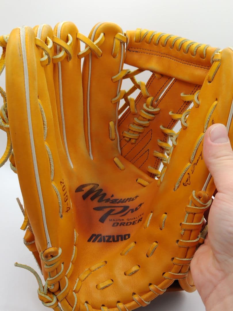 ミズノプロ　軟式用グローブ　耕作印　左利き　プロオーダー