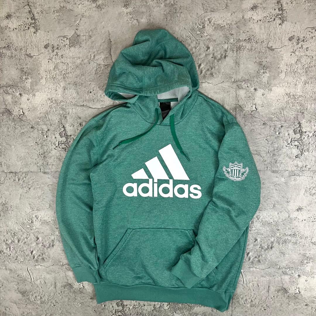 adidas 松本山雅FC プルオーバー パーカー フーディー 古着 グリーン