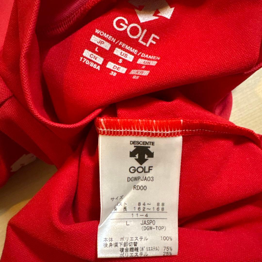 DESCENTE デサント　ゴルフ　モックネックシャツ　スカート　L 2点　美品