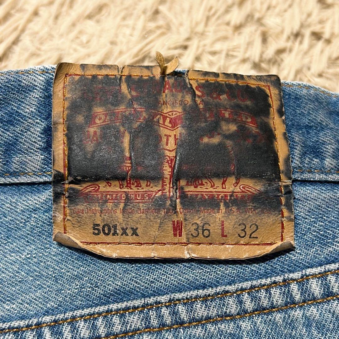 ✨USA•W36✨90s リーバイス501xx 脇割り 刻印524 色落ち 薄色