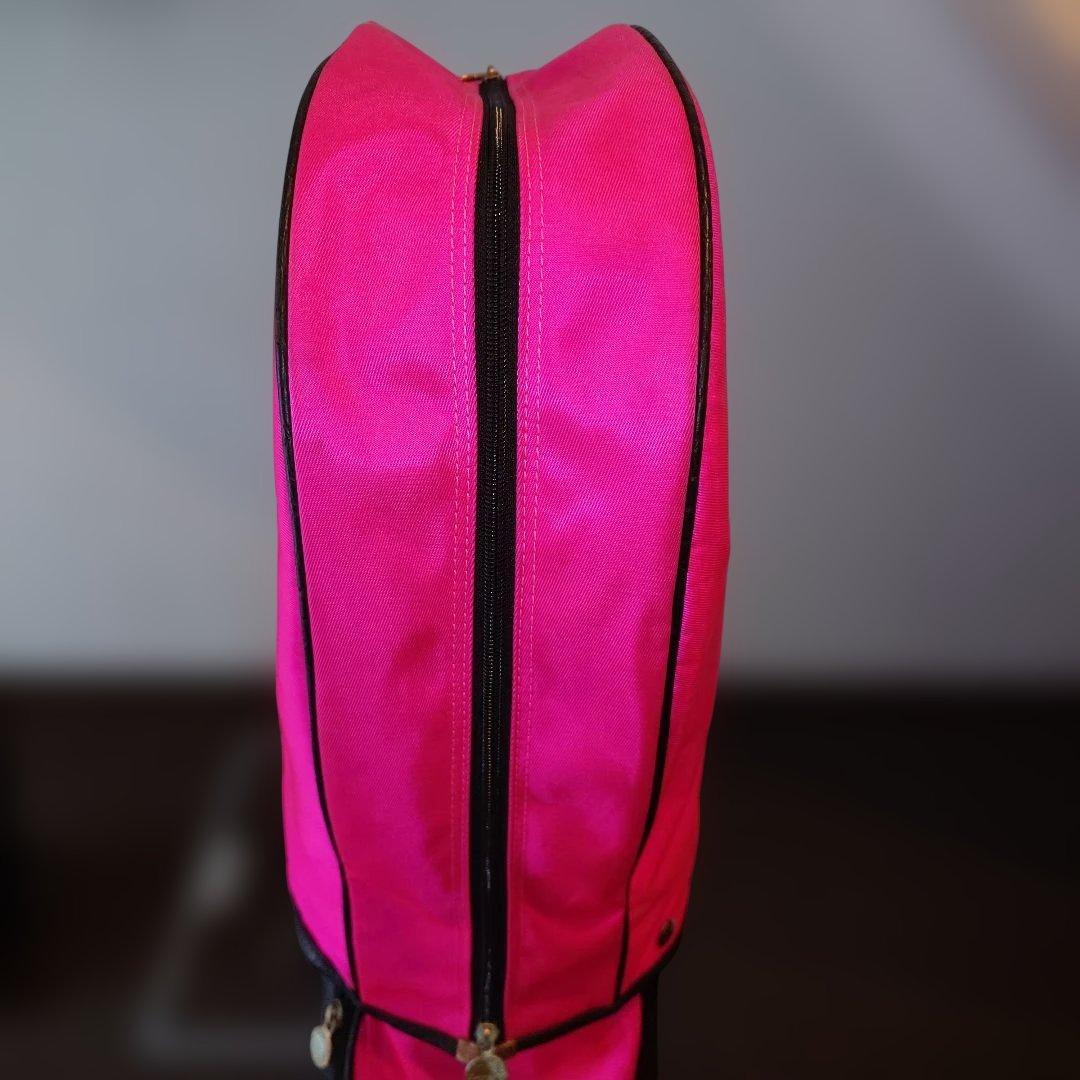 希少　BVLGARI ブルガリ　高級キャディバッグ 　ロゴ刺繍　ピンク