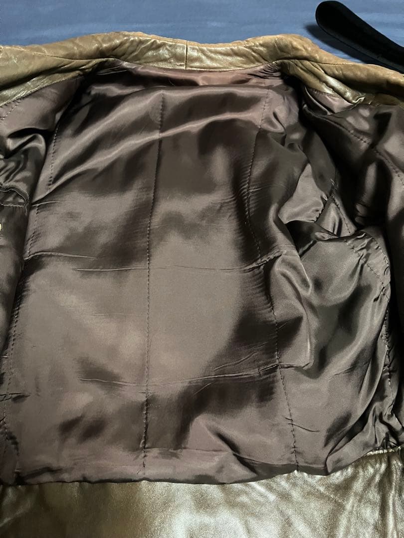 80s giorgio armani ハイネックレザージャケット 90s