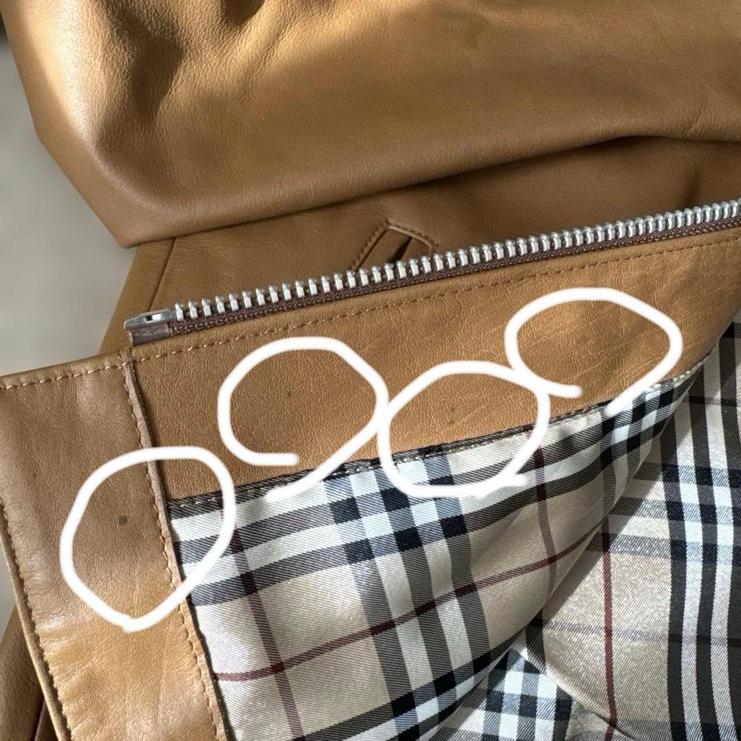 レア！バーバリーブラックレーベル　レザージャケット　M