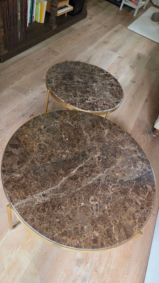 【まるさま専用】大理石円形テーブル
