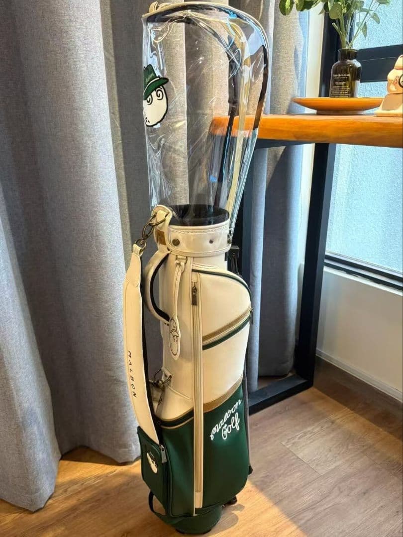 新入荷★マルボンゴルフ セカンドバッグ　キャディバッグ ホワイト/グリーン