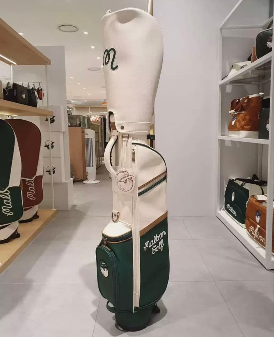 新入荷★マルボンゴルフ セカンドバッグ　キャディバッグ ホワイト/グリーン