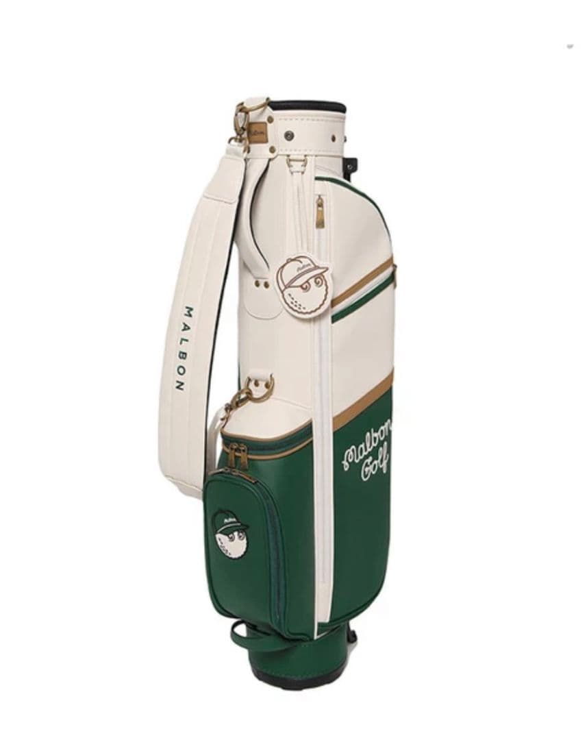新入荷★マルボンゴルフ セカンドバッグ　キャディバッグ ホワイト/グリーン