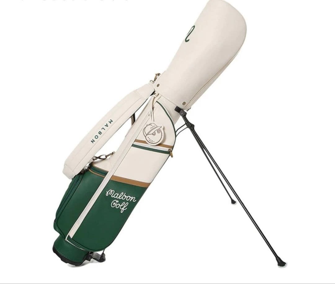 新入荷★マルボンゴルフ セカンドバッグ　キャディバッグ ホワイト/グリーン
